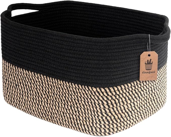 black rope basket