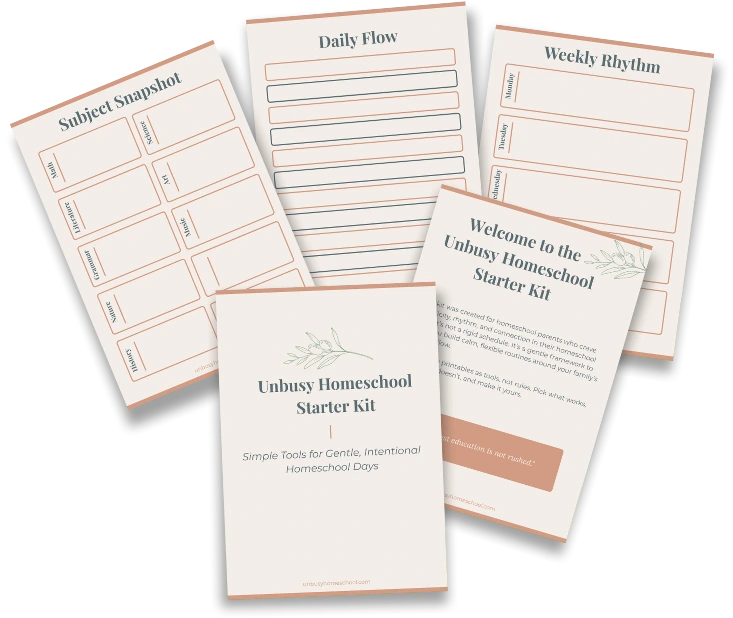 Unbusy Homeschool Starter Guide Preview